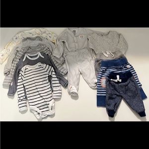 Large bundle of baby boy winter clothes newborn